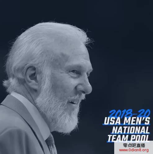 美国男篮公布2018-2020年美国国家队候选人大