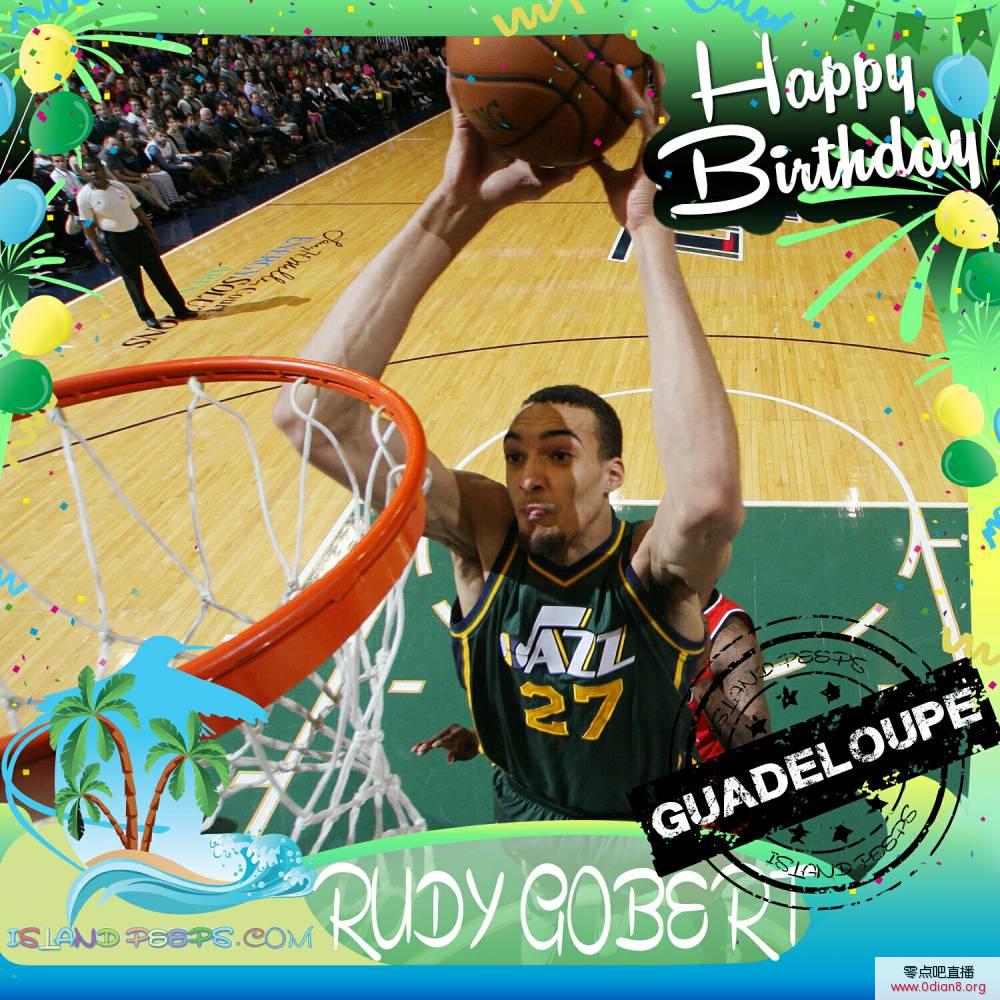 NBA官方祝戈贝尔&巴里亚&香珀特&费尔顿生日快乐