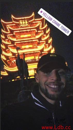 库里武汉之行参观著名景点黄鹤楼