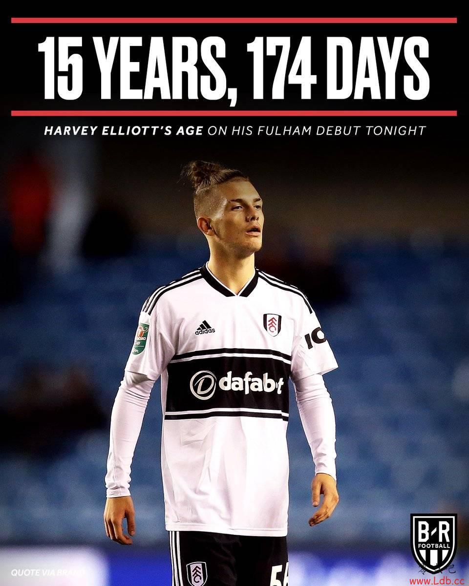 15岁174天，富勒姆小将创联赛杯最年轻登场纪录
