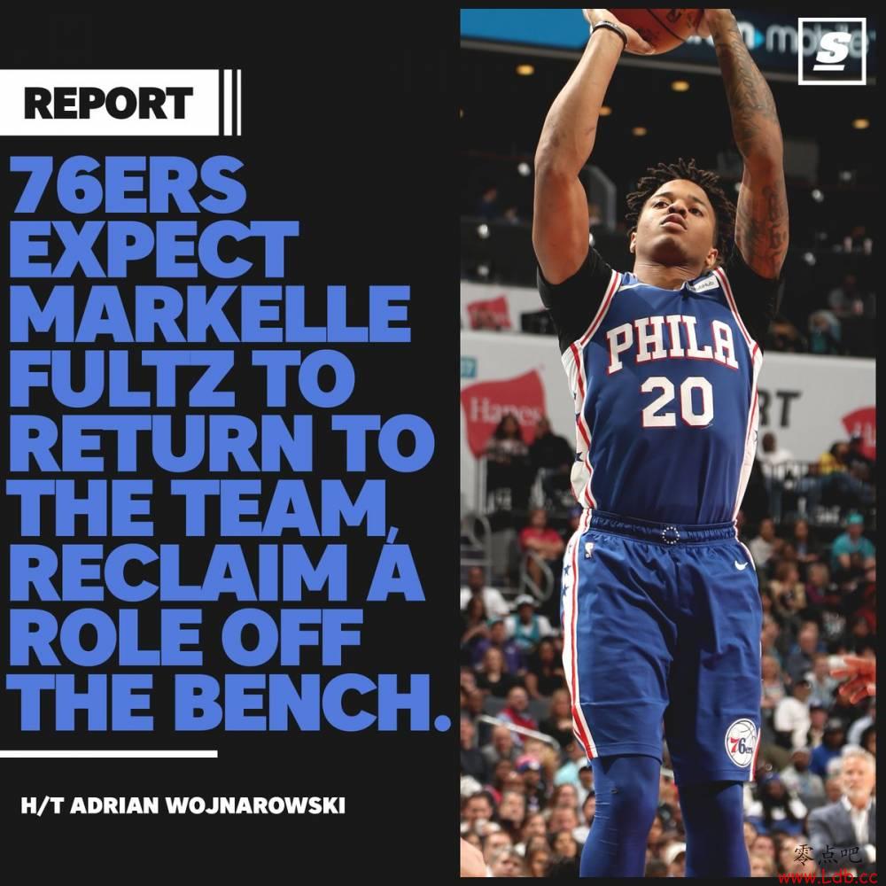 Woj：76人希望富尔茨能回到球队继续担任替补