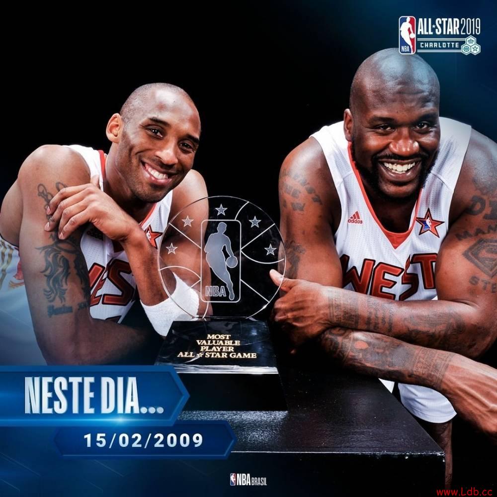 十年前的今天：科比和奥尼尔共享全明星MVP