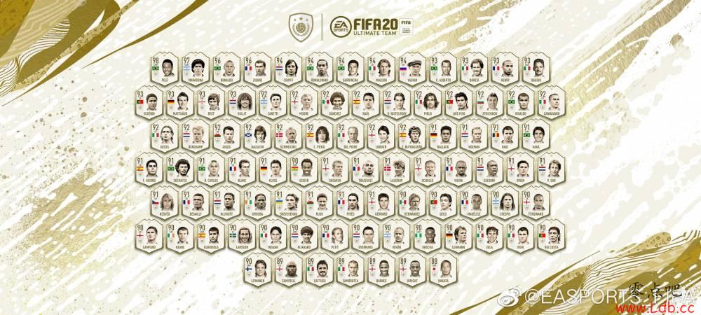 FIFA20传奇球星能力值：贝利98 马拉多纳97大罗96【图】
