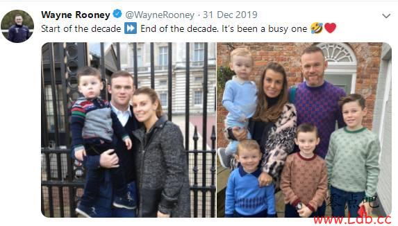 鲁尼晒十年对比照:一儿子变四儿子,忙死个人!【图】